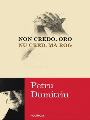 cover image of Non credo, oro / Nu cred, mă rog